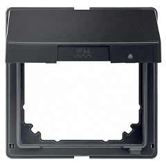 Промежуточное кольцо с крышкой IP44 для механизмов System M в Aquadesign Merten антрацит