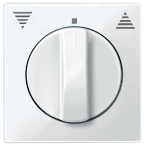 Обзор Накладка для кноп/клав. выключателя рольставней System M Merten полярно-белый
