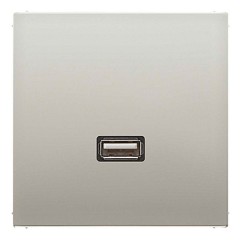 Розетка USB-удлинитель 1 местная Jung LS Нержавеющая сталь механизм+накладка