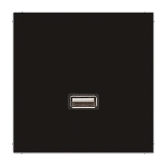 Розетка USB-удлинитель 1 местная Jung LS Черный механизм+накладка