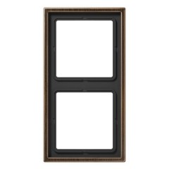 Рамка 2-ая Jung LS Латунь Antik