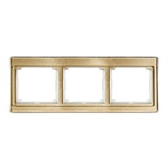 Рамка для горизонтальной установки 3-ая Jung SL500 Золотая бронза