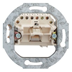 Механизм одинарной телефонной розетки RJ11/12 c "лапками" Rutenbeck