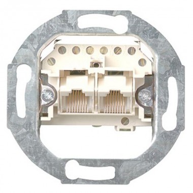 Отзывы Механизм двойной телефонной розетки на две линии RJ11/12 c лапками Rutenbeck