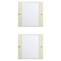 Комплект клавиш, 2 шт. (1+1) с полем для надписей Gira KNX/EIB System 55 Кремовый глянцевый