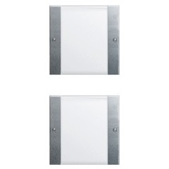 Комплект клавиш, 2 шт. (1+1) с полем для надписей Gira KNX/EIB System 55 Алюминий