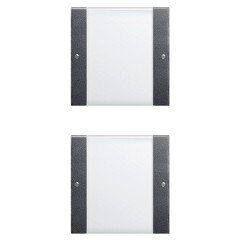 Комплект клавиш, 2 шт. (1+1) с полем для надписей Gira KNX/EIB System 55 Антрацит