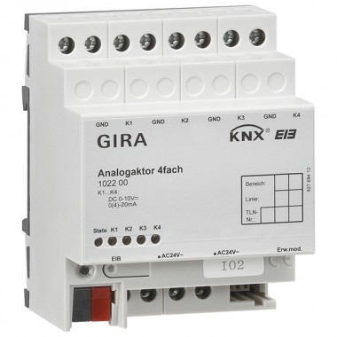 Купить Аналоговый выход, 4-канальный Gira KNX/EIB REG-типа