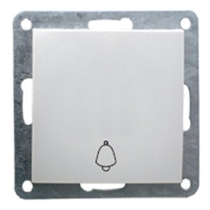 Выключатель-кнопка 1-кл.  (схема 1Т) 10 A, 250 B Экопласт LK60, белый