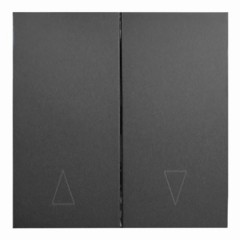 Клавиша выключателя 2-кл для жалюзи Экопласт LK60, черный бархат