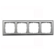 Рамка 4-постовая Экопласт LK60, серебристый металлик