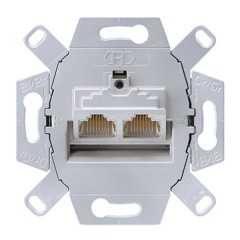 Компьютерная розетка 2-ая 6 категории RJ45 Jung механизм