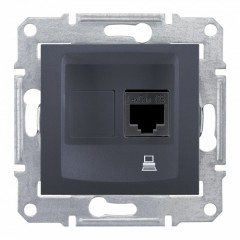 Компьютерная розетка кат.6  UTP Sedna, графит