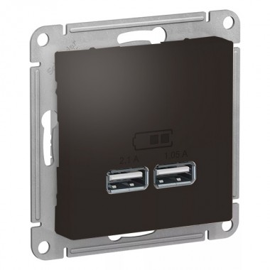 Отзывы Зарядка USB  5В, 1 порт x 2,1 А, 2 порта х 1,05 А SE AtlasDesign, мокко