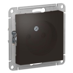 Розетка без заземления со шторками 16А SE AtlasDesign, мокко