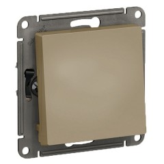 Одноклавишный переключатель 10А SE AtlasDesign, шампань