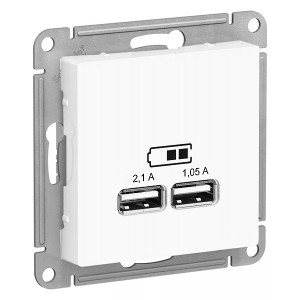 Отзывы Зарядка USB  5В, 1 порт x 2,1 А, 2 порта х 1,05 А SE SE AtlasDesign, белый