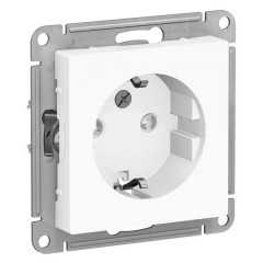 Розетка с заземлением 16А SE AtlasDesign, белый