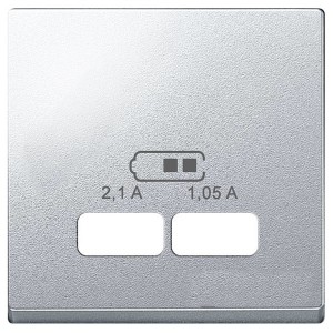 Отзывы Накладка для USB механизма 2,1А System M Merten алюминий
