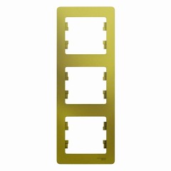 Рамка Glossa 3-постовая , вертикальная, фисташковый