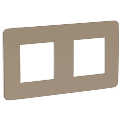 Рамка Unica Studio Color 2 поста, песочный/белый Рамка Unica Studio Color 2 поста, песочный/белый