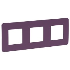 Рамка Unica Studio Color 3 поста, лиловый/белый