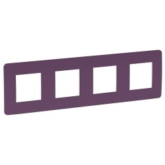 Рамка Unica Studio Color 4 поста, лиловый/белый Рамка Unica Studio Color 4 поста, лиловый/белый