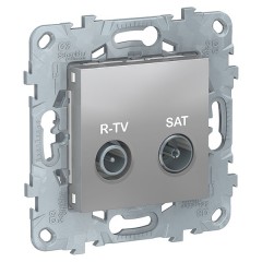 Розетка R-TV/SAT одиночная SE Unica NEW, алюминий