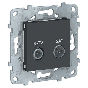 Обзор Розетка R-TV/SAT одиночная SE Unica NEW, антрацит