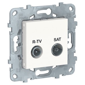 Купить Розетка R-TV/SAT оконечная SE Unica NEW, белый