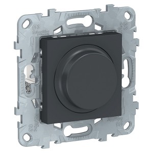 Отзывы Светорегулятор поворотно-нажимной LED универсальный 5-200Вт SE Unica NEW, антрацит