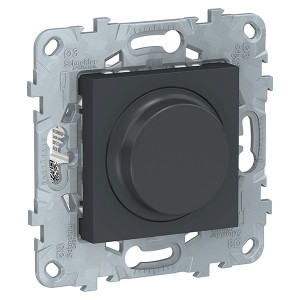 Отзывы Светорегулятор LED Wiser поворотно-нажимной универсальный 7-200Вт SE Unica NEW, антрацит