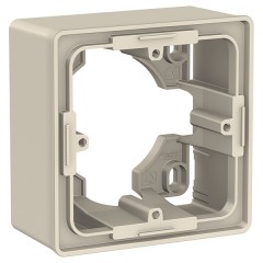 Коробка для открытой установки 1 пост SE Unica NEW, бежевый Коробка для открытой установки 1 пост SE Unica NEW, бежевый