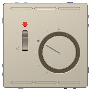 Отзывы Термостат комнатный с накладкой с выключателем Merten D-Life, Сахара