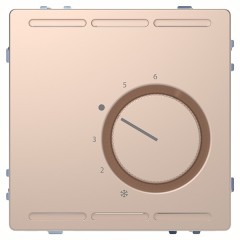 Термостат комнатный с накладкой и переключающими контактами Merten D-Life, шампань