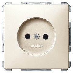 Розетка без заземления с защитными шторками винтовой зажим Merten System Design Бежевый
