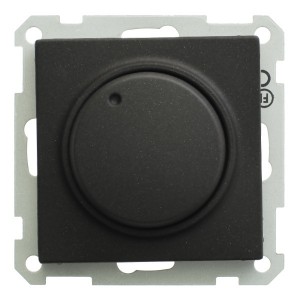 Обзор Светорегулятор (диммер) поворотный 300Вт механизм SE W59, черный бархат