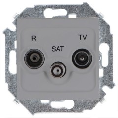 Розетка R-TV-SAT простая  Simon 15, алюминий