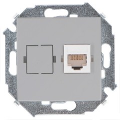 Розетка компьютерная RJ45 кат.5е Systimax Simon 15, алюминий
