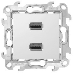 Розетка 2хUSB Simon 24 Harmonie, белый