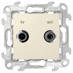 Розетка TV-SAT проходная Simon 24 Harmonie, слоновая кость