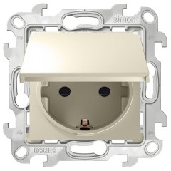 Розетка 2К+З IP44 Push&Go Simon 24 Harmonie, слоновая кость