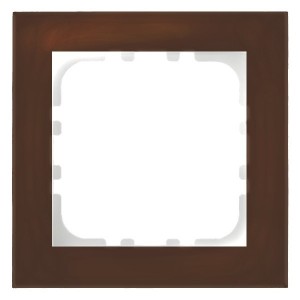 Рамка 1-постовая Экопласт LK80 натуральное стекло (серо-коричневый)