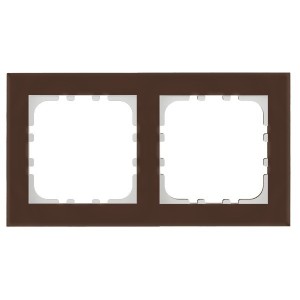 Рамка 2-постовая Экопласт LK80 натуральное стекло (серо-коричневый)