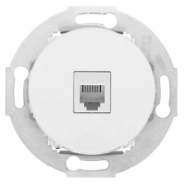 Обзор Розетка телефонная RJ-12 с накладкой Экопласт Vintage, белый