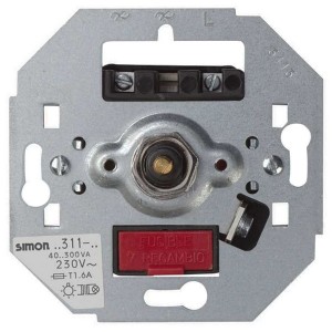 Светорегулятор поворотный 40-300Вт S27 Simon 82, механизм