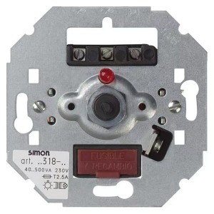Отзывы Светорегулятор поворотно-нажимной с подсветкой (проходной) 40-350Вт S27 Simon 82, механизм