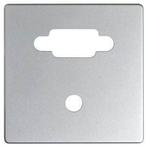 Накладка для коннектора VGA HD15 "мама" + мини-джек 35 мм Simon 82 Detail, алюминий