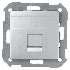 Адаптер со шторками на 1 коннектор UTP (RJ45) SYSTIMAX Simon 82 Detail, алюминий
