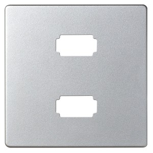 Обзор Накладка для коннектора 2*USB 2.0 типа А мама Simon 82 Detail, алюминий